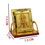 Small Ma Hanuman ji idol Golden for Car Dashboard