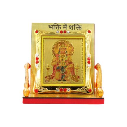 Small Ma Hanuman ji idol Golden for Car Dashboard