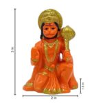 Orange Hanuman Marble Murti