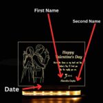 Customized Name Lamp for Couple Gift Anniversary, Wedding, Marriage, Valentine Day, Birthday