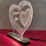 Personalized Big Heart Lamp