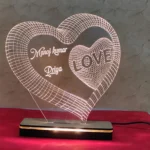 Personalized Big Heart Lamp