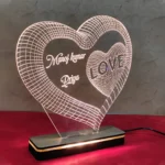 Personalized Big Heart Lamp