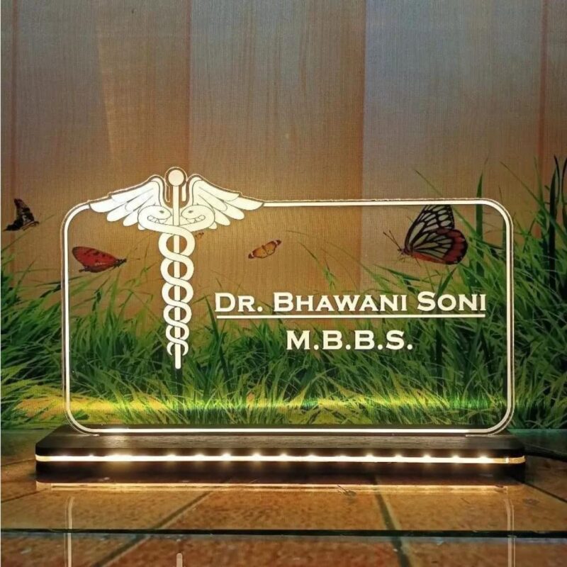 Personalized 3D Illusion Doctor lamp with Name and Logo Best Gift for Doctor Desk Table lamp