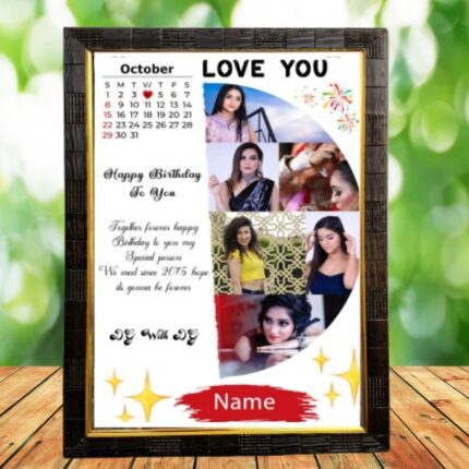 Personalized Photo Frame with calendar And Customized gift