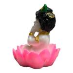 Hand Carved Baby Krishna Marble Idol, Statue, Office God Murti Gift Baby Lotus Krishna Makhan Chor Statue Murti