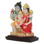 Handcrafted Shiva Parvati Ganesh Idol Shiv Parivar Murti Statue Sculpture Hindu Showpiece Figurine for Home Office Temple Mandir Decoration (Multicolour, Standard)