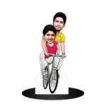 Gifts Photo caricature on bike cycle personalized gifts for Friends, girlfriend, wife, sister