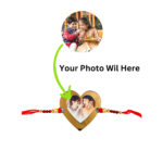 Customized Rakhi with Photo Gifts with Roli Chawal and Plate