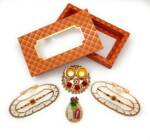 Rakhi for Brother Set of 2 Rakhi om And Shiv ji with Roli Chawal and Plate