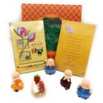 Rakhi Set for Brother, Laughing Buddha Combo, 1 Special Rakhi with Card, Pack of 4