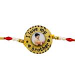 I Love You brother Customized Rakhi with Photo